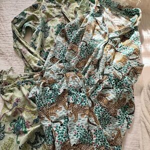 Roller Rabbit and Print Fresh Leopard Print and Paisley Pajama Set